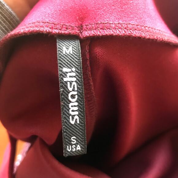 Smash! Barcelona Velvet Tunic/Dress Pockets Red Women's Size M Medium - Picture 7 of 7